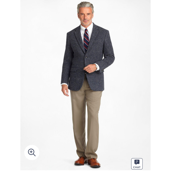 Brooks Brothers Trousers Mens Sz 35/32 Tan Wool Flat Front Madison Career Work - Picture 3 of 16